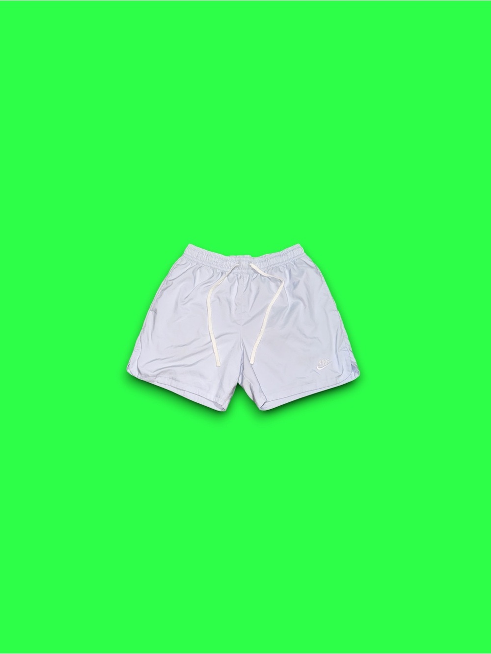 Nike sportswear woven flow mesh lined athletic shorts light blue mens medium